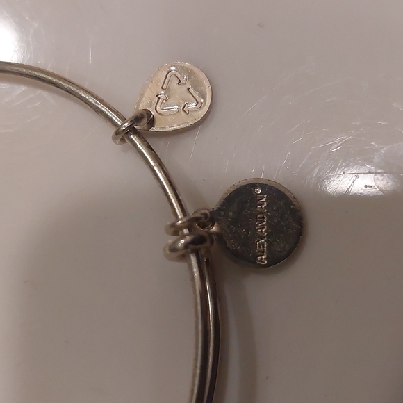 Alex and Ani Blue Zircon Charm Bangle Bracelet NWOT - Picture 7 of 7